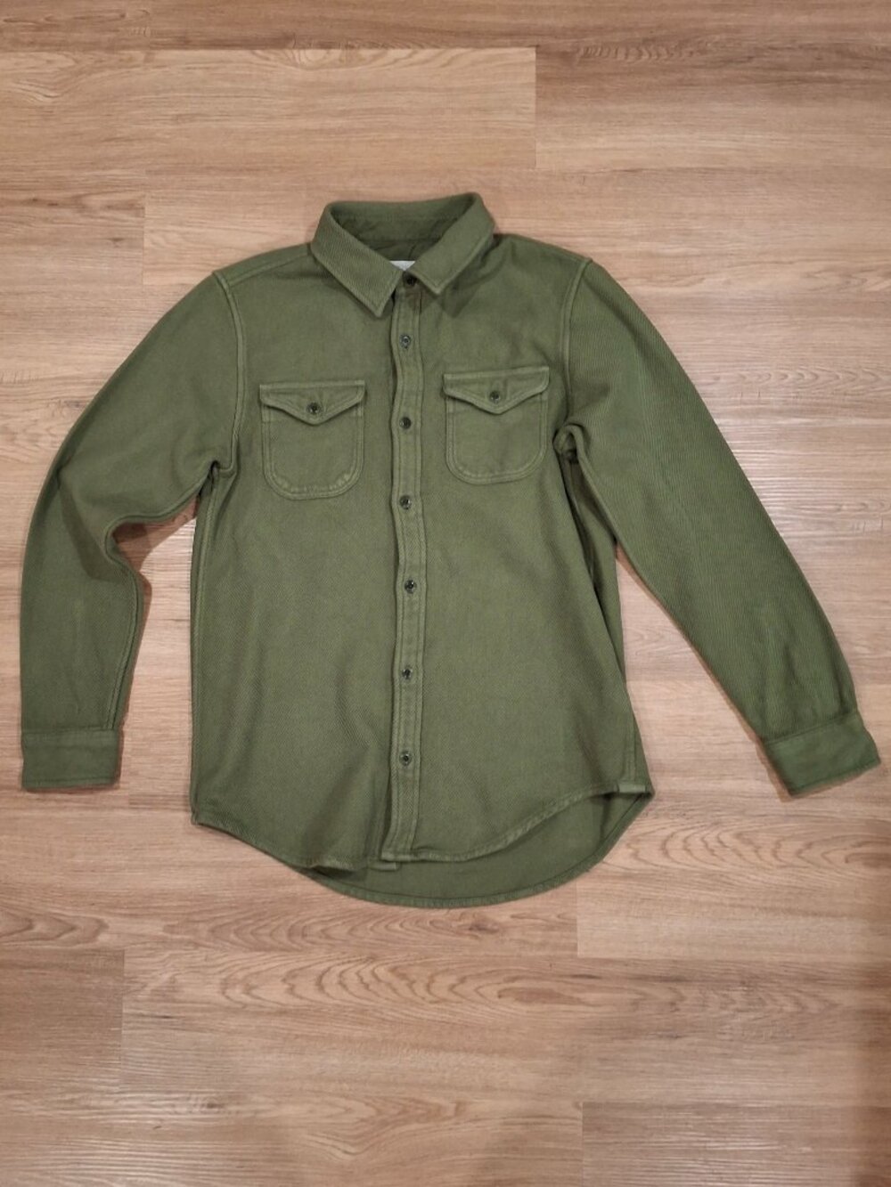 Outerknown Chroma Blanket Shirt - Small - Light Olive Green